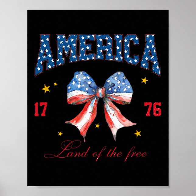 American Flag 4th Of July Independence Day  Poster (Front)
