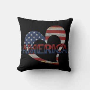 AMERICAN FLAG 4TH OF JULY LOVE AMERICA FATHERS D CUSHION