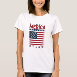 American Flag 4th of July Merica T-Shirt