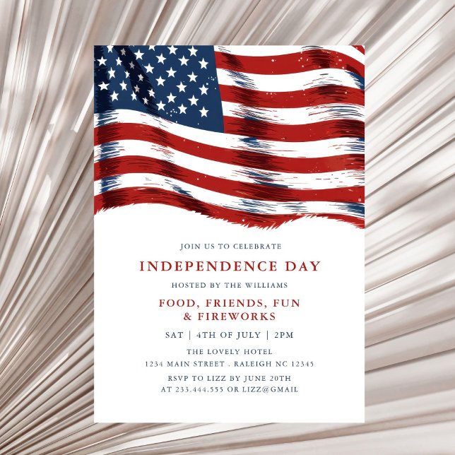 American Flag 4th of July Party Invitation (Creator Uploaded)