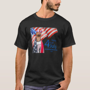 American Flag 4th Of July  Pitbull Independence Da T-Shirt