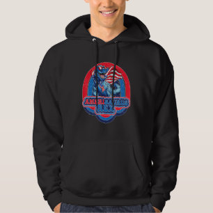 American Flag 4th Of July Rex Dinosaur Amerisaurus Hoodie