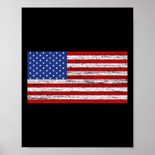 American Flag 4th Of July USA Patriotic  Poster