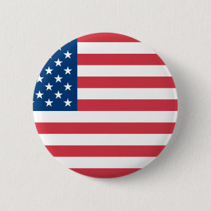 American Flag 6 Cm Round Badge