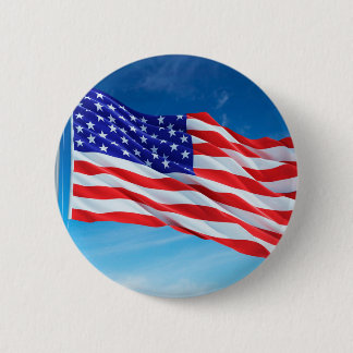 American Flag  6 Cm Round Badge