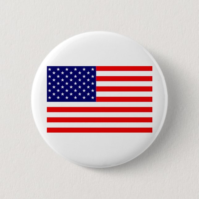 American Flag 6 Cm Round Badge (Front)
