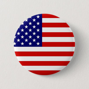American Flag 6 Cm Round Badge