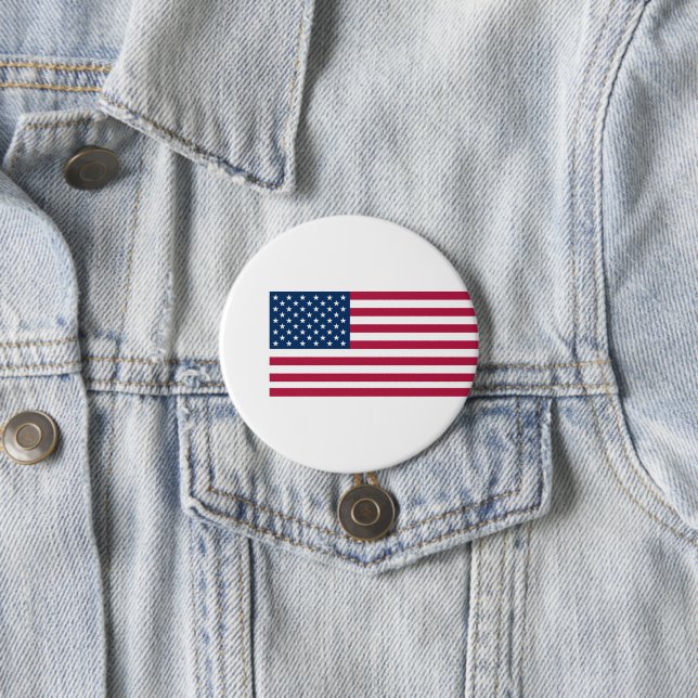 American flag 7.5 cm round badge (In Situ)