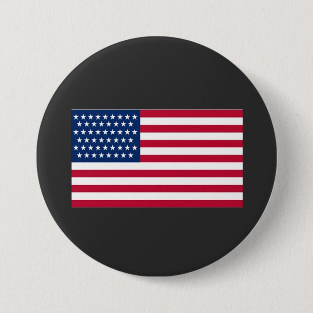 American flag 7.5 cm round badge (Front)