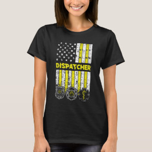 American Flag 911 Operator Dispatch-er Police Fire T-Shirt