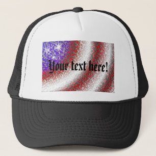 American Flag Abstract - Hats