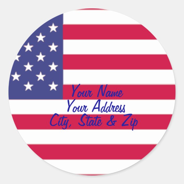 American Flag Address Labels (Front)