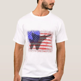 American Flag Aeroplane  Patriotic Air Force War P T-Shirt