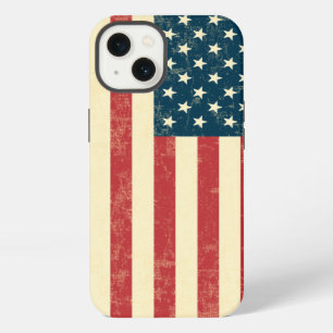 American Flag Aged Faded iPhone 13 Case