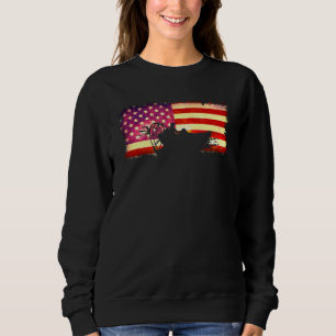 American Flag Airboat Captain Racing Tour America  Sweatshirt