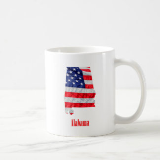 American Flag Alabama United States Coffee Mug