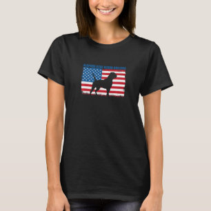 American Flag Alapaha Blue Blood Bulldog   T-Shirt