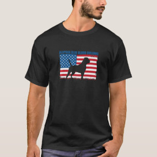 American Flag Alapaha Blue Blood Bulldog   T-Shirt