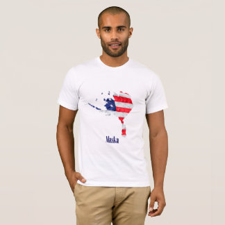 American Flag Alaska United States T-Shirt