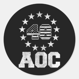 American Flag Alexandria For President 2028, A.o.c Classic Round Sticker