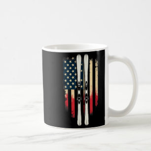 American Flag Alpine Skiing Skier _1  Coffee Mug