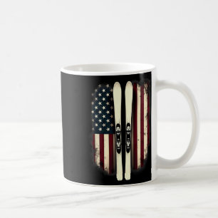 American Flag Alpine Skiing Skier _6 Coffee Mug
