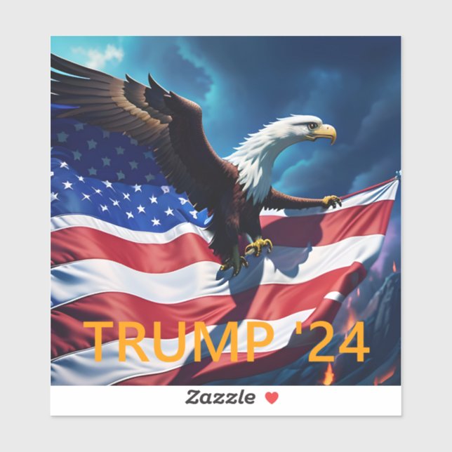 American Flag American Eagle TRUMP 2024 (Sheet)