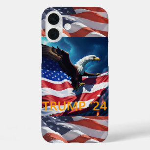 American Flag American Eagle TRUMP 2024 iPhone 16 Plus Case