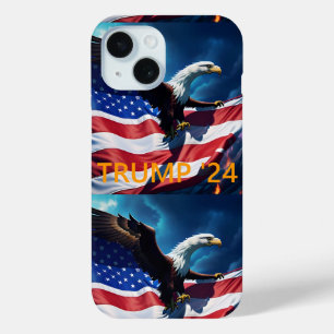 American Flag American Eagle TRUMP 2024 iPhone 15 Case