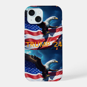 American Flag American Eagle TRUMP 2024 iPhone 15 Case