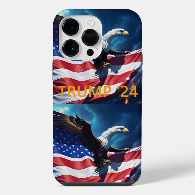 American Flag American Eagle TRUMP 2024 iPhone Case (Back)