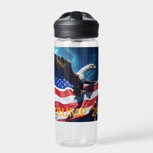 American Flag American Eagle TRUMP 2024 Water Bottle