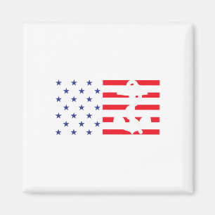 American Flag Anchor Shirt Patriotic Military July Magnet