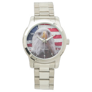 American Flag and Bald Eagle Patriotic Watch