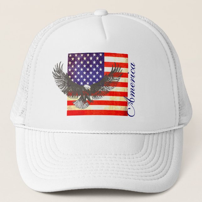 American flag and eagle americania hat (Front)