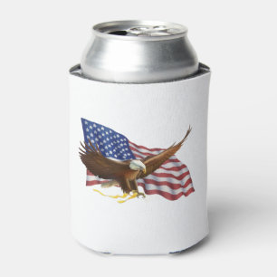 American Flag and Eagle Can Cooler