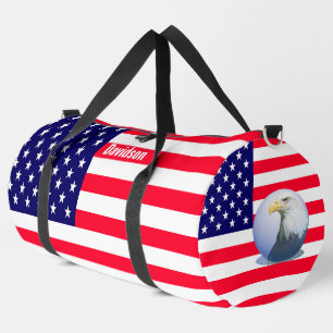 American Flag And Eagle Duffle Bag
