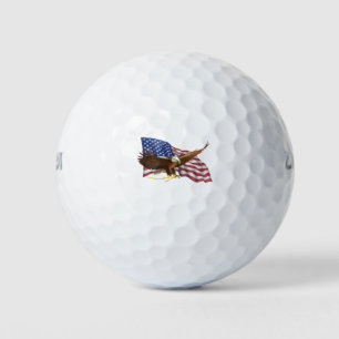 American Flag and Eagle Golf Balls