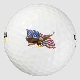 American Flag and Eagle Golf Balls