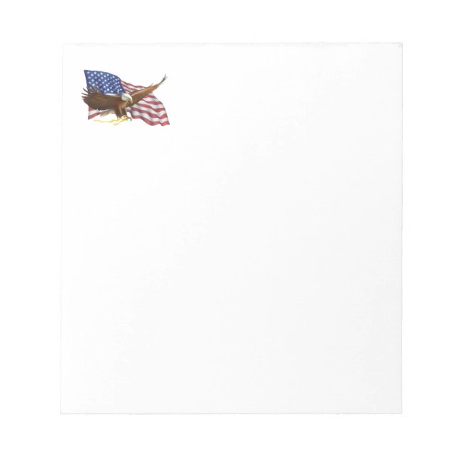 American Flag and Eagle Notepad (Front)