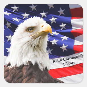 American Flag and Eagle Personalised Sticker
