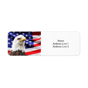 American Flag and Eagle Return Address