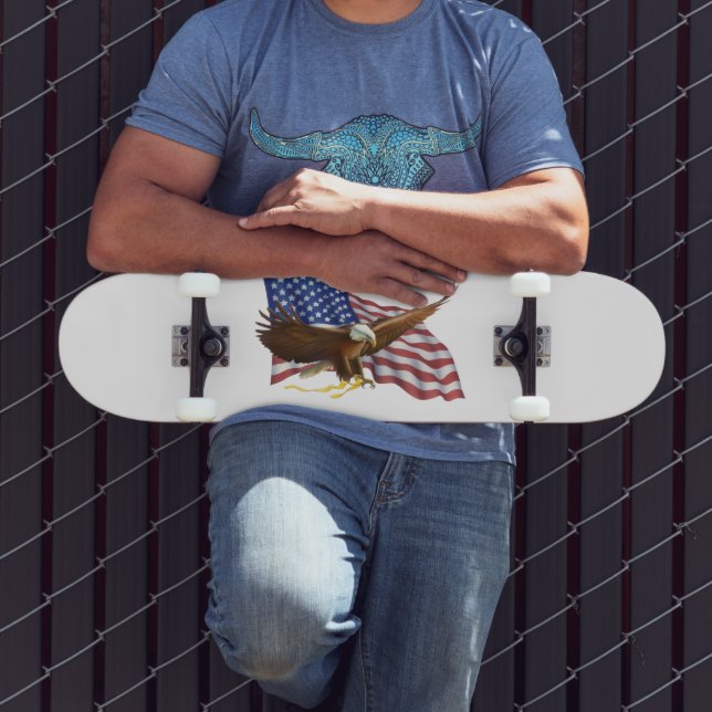 American Flag and Eagle Skateboard (Outdoor 3)