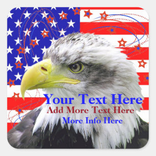 American Flag And Eagle Stickers