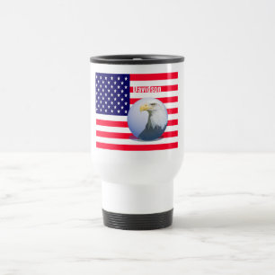 American Flag And Eagle Travel Mug