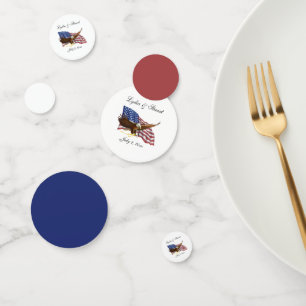 American Flag and Eagle Wedding Confetti