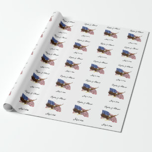 American Flag and Eagle Wedding Wrapping Paper