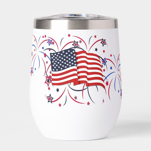 American Flag and Fireworks (Front)