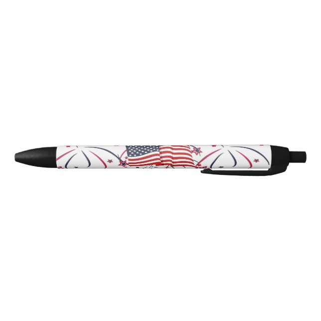 American Flag and Fireworks Black Ink Pen (Bottom)