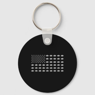 American Flag Apple Pie Usa Patriotism Patriot Vet Key Ring